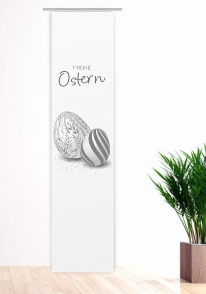 Ostereier auf Schiebevorhang